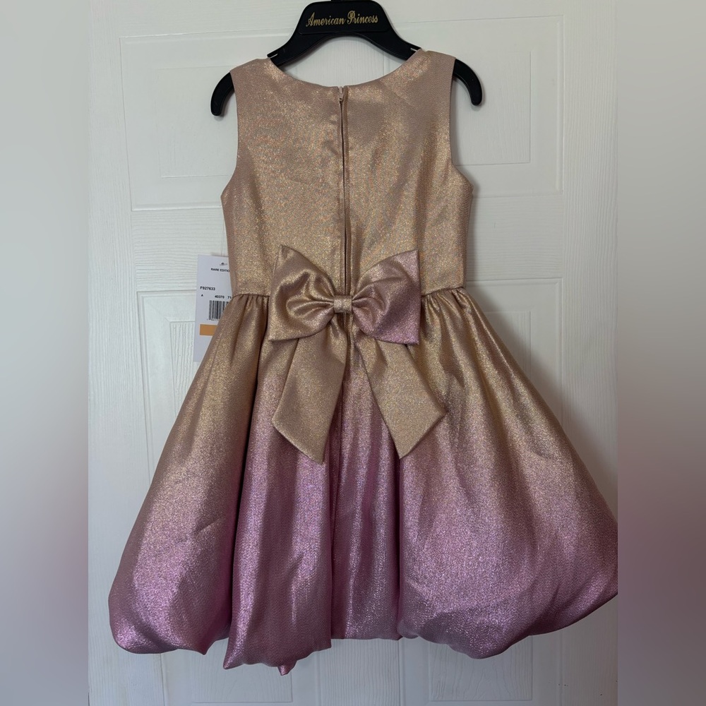 Girls 7 pink and gold Rare Editions formal dress homecoming, pageant, Easter NWT